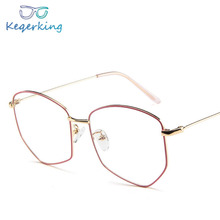 Metal fashion Polygon Glasses Frame Retro Gold Eyeglass Frame Spectacles Round Computer Glasses Unisex NO Degrees HA-74 2024 - buy cheap