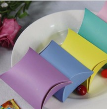 9*7*2.5cm Wedding favor pillow box for gift,red christmas craft pillow box wholesale,small gift paper packaging boxes 2024 - buy cheap