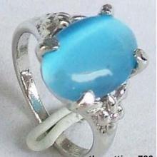 Hot sale new Style >>>>Sky-Blue Opal 18KWGP Ring Size : 7.8.9 2024 - buy cheap