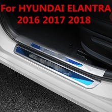 For hyundai Elantra 2016 2017-18 stainless steel welcome pedal refires door sill strip parts Interior decoration Auto Accessorie 2024 - buy cheap