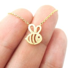 Daisies Fomous Jewelry Bumble Bee Necklace Shaped Cute Insect Charm Pendant Long Necklace for women girls Wholesale 30pcs/lot 2024 - buy cheap