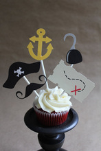 Pirata cupcake toppers festa de aniversário do casamento chá de fraldas comida picaretas frete grátis foto cabine adereços 2024 - compre barato