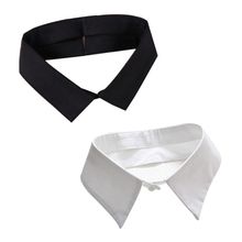 Clássico preto/branco colarinho camisa colar falso gravata vintage destacável colarinho falso lapela blusa topo feminino/masculino roupas acces 2024 - compre barato