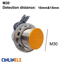 Sensor de indução para tela m30, 10mm e 15mm, tela de metal por indução, sensor de proximidade lj30a3 npn pnp ac dc, não nc, bx, por ax ay
