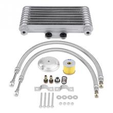 1Set 125ml Motorcycle Oil Cooler Engine Oil Cooling Radiator System Kit for Suzuki 125CC 150CC 200CC Motor Accessories 2024 - buy cheap