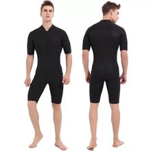 Men's Neoprene Short Sleeve Front Zipper 3mm Shorty Wetsuit One-piece Jumpsuit for Surfing Snorkeing Swimming Diving Suit 2024 - buy cheap