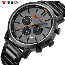 Top Luxury Brand CURREN Men's Sports Business Watch Men's Stainless Steel Quartz Watch Men's waterproof clock Relogio Masculino 2024 - buy cheap