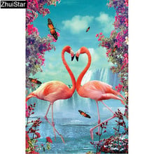 Animals DIY Diamond Painting Flamingo Mosaic Diamond Embroidery Cross Stitch 3D Full Drill Decoration Home Gifts XY1 2024 - buy cheap