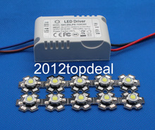 10pcs 3W Natural White 4000-4500K led chip and with 1pcs 6-10x3W led driver for DIY 2024 - buy cheap