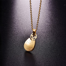 Martick 316L Stainless Steel Gold-color Lucky Cat Pendant Necklace Link Chain Necklace Fashion Jewelry For Women P93 2024 - buy cheap