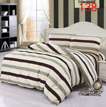 Twin Full Queen King Green Stripes Polyester 3/4Pcs Bedding Set Bedclothes Set Bed Duvet Cover Quilt Cover Bed Sheets Pillowcase 2024 - buy cheap