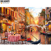 DIADIY Round ,Diamond Embroidery,Venice landscape ,Full,5D,DIY Diamond Painting,Cross Stitch,3D,Diamond Mosaic,Decor 2024 - buy cheap