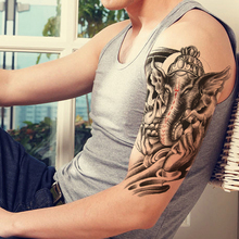 Impermeable temporal del tatuaje etiqueta engomada del tatuaje en el cuerpo el brazo de gran tamaño elefante tatuaje de Ganesha tatuaje pegatinas flash tatuaje falso tatuajes para hombres 2024 - compra barato