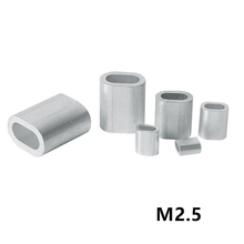 Casquillos de aluminio ovalados M2.5, manguitos de prensado de un solo orificio, abrazaderas, clip de Cable de cuerda de alambre, 500 Uds. 2024 - compra barato
