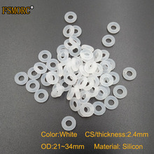 white and red silicon o-rings OD 21 22 23 24 25 26 27 28 29 30 31 32 33 34mm*2.4mm Thickness Food Grade Seals gasket no poison 2024 - buy cheap