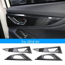 Внутренняя дверная ручка окружает для Subaru Crosstrek XV 2018 накладка из углеродного волокна 2024 - купить недорого