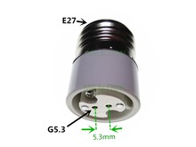 Преобразователь патронов для ламп E27 с G5.3 на E27, адаптер для ламп G5.3 со сменным держателем E27 на основание G5.3 с MR16 на E27 2024 - купить недорого