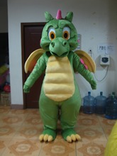 Traje da mascote do dragão verde bonito trajes de festa de halloween adulto dos desenhos animados personagem traje da mascote 2024 - compre barato