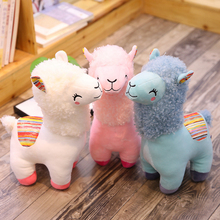 Encantadora 25cm Color Alpaca, Llama de peluche de juguete muñeca animales Animal relleno muñeca japonesa de peluche de Alpaca para niños cumpleaños Gif 2024 - compra barato