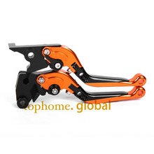 CNC Folding&Extending Brake Clutch Levers For Moto guzzi Stelvio 1200 4V 2008-2014 2009 2010 Orange&Blac Motorcycle Accessories 2024 - buy cheap