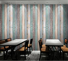 Papel pintado Mural hecho a medida beibehang 3D hecho a rayas de madera vieja sala de estar dormitorio Fondo papel de pared 3d papel de pared 3d 2024 - compra barato