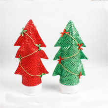 Cubierta de botella de vino de árbol de Navidad, decoración para fiesta de Navidad rojo/verde para decoración de mesa de fiesta de navidad 2024 - compra barato