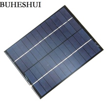 Миниатюрная солнечная панель BUHESHUI, 5,2 Вт, 12 В, поликристаллическая солнечная батарея, система солнечных батарей, зарядное устройство 210*165 мм, 5 шт., бесплатная доставка 2024 - купить недорого