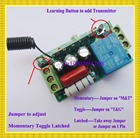 Sistema de interruptor remoto sem fio, 2 receptores e transmissores, 315 v 1 canais (canal), 10a, código de aprendizagem com relé, 433/mhz - compare preços