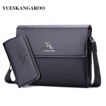 KANGAROO Brand Leather Men Bag Business Shoulder Bag Casual Mens Crossbody Messenger Bag For A4 document Briefcase Handbag bolsa 2024 - buy cheap