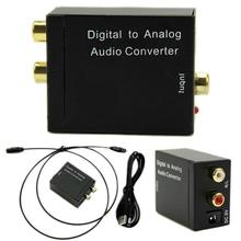 Digital ao sinal coaxial de toslink da fibra ótica do conversor audio analógico para o amplificador de rca r/l decodificador spdif atv dac com potência de usb 2024 - compre barato