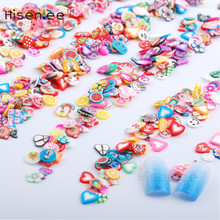 1000Pcs/pack Butterfly/Flower/Smile Nail Art Decoration Cartoon Smiling Face Animalcut Nail Art Design 3D Polymer Fruit Slice 2024 - buy cheap