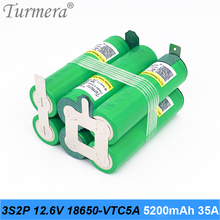 3s2p battery pack 18650 5200mah us 18650vtc5a 10.8v 12.6v 35a battery soldering battery for screwdriver tools battery customized 2024 - buy cheap
