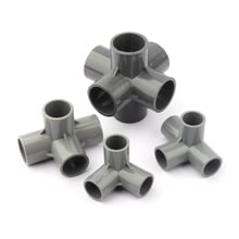 Inner Dia. 20mm Gray Solid PVC Pipe Connectors Greenhouse Watering Main Pipe Joints Fittings 3 4 5 6 Ways Stereo Joints 2024 - buy cheap