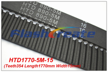 2pcs HTD5M belt 1770 5M 15 Teeth=354 Length=1770mm Width=15mm 5M timing belt rubber closed-loop belt 1770-5M S5M Belt 5M Pulley 2024 - buy cheap