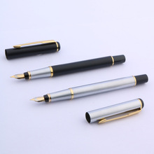 BAOER 801 Классическая Ручка Металлическая черная нержавеющая сталь Золотая М Подарочная авторучка 2024 - купить недорого