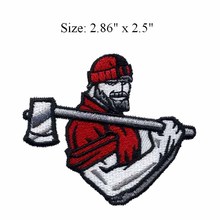 Man with axe embroidery patch 2.86" wide  /Rock badge/cloth sticking 2024 - buy cheap