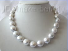 Free shipping >>>>>>stunning big 16mm baroque white gray reborn keshi freshwater pearl necklace b601 2024 - buy cheap