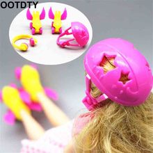 4Pcs Roller Skate Set Doll Shoes+headset+helmet For 1/6 Dolls Accessories Kids Girls Toy Roller Play 2024 - buy cheap