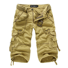 Nuevos pantalones cortos militares de verano de talla grande 29-42, monos sueltos para hombre, pantalón de camuflaje, pantalones cortos de algodón para hombre, pantalones cortos multibolsillos sólidos 2024 - compra barato