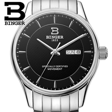 Genuine Luxury BINGER Brand Men automatic mechanical self-wind sapphire watch hollow Explorer full steel waterproof calendar 2024 - buy cheap
