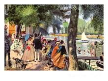 Landscape modern art La Grenouillere Pierre Auguste Renoir reproduciton oil painting High quality Hand painted 2024 - buy cheap