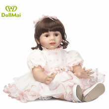 60cm Silicone Reborn Baby Doll Toys Like Real 24inch vinyl Princess Reborn toddler girl Fridolin bebes reborn bonecas 2024 - buy cheap