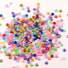 1000pcs 6mm Mixed AB Color Half Round Pearl Beads Craft FlatBack  Cabochon Embellishments For Scrapbooking DIY Accessories 2024 - buy cheap