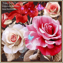 3D Diamond Embroidery Diy 5D Diamond Painting Cross Stitch Butterfly Rose Crystal Resin Square Drill Needlework Craft Decoration 2024 - buy cheap