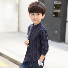 Kids Boys Shirts 2019 Autumn Long Sleeve Striped Todder Boy Shirts For Boys Cotton Fashion Handsome Baby Boy Tops Children 4-13 2024 - buy cheap