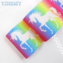 YJHSMY 175298 10 yards 75mm Cartoon ribbons thermal transfer lattice wedding accessories DIY handmade materials 2024 - buy cheap