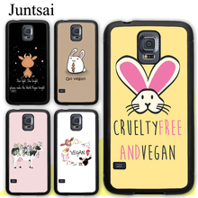 VEGAN QUOTES Rabbit LOVE VEGGIE Case For Samsung Galaxy A52 A52S A12 A22 A32 A72 A50 A21S A51 A71 S20 FE S21 Ultra S10 Plus 2024 - buy cheap