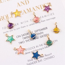 100PCS Alloy Colorful Enamel Star Planet Pendant Enamel Charms DIY Accessories For Handmade Fashion Necklace,Keychains Earrings 2024 - buy cheap