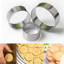 Forma de bolo para utensílios de confeitaria, forma circular de aço inoxidável para bolo e biscoito, formato em círculo 2024 - compre barato