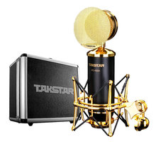 Takstar microfone profissional luxuoso/pc k820, microfone banhado a ouro para estúdios de gravação profissional, instrumentos de performance de palco 2024 - compre barato